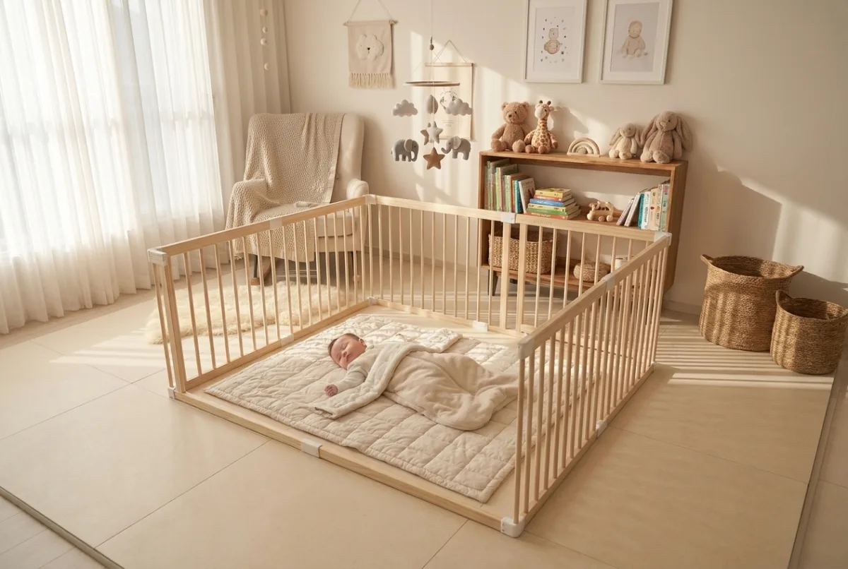 A soft cushioned Matnificent floor in a bright nursery